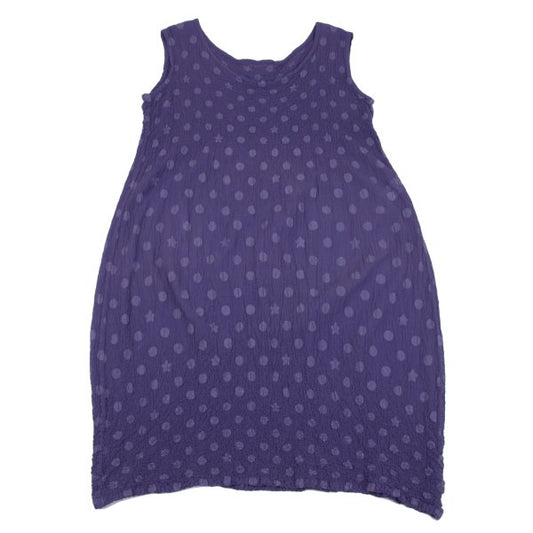 ISSEY MIYAKE me Dot Print Cauliflower Dress Purple Size F