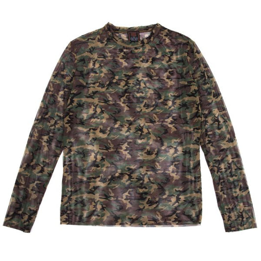 Jean Paul GAULTIER CLASSIQUE Camo Powernet Top Size 48
