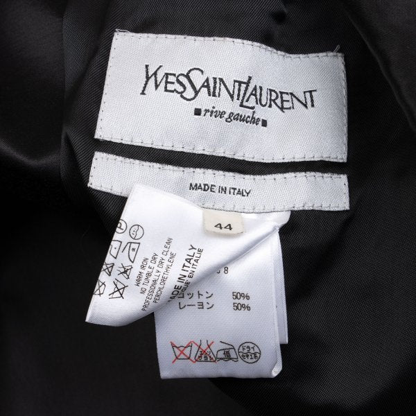 Yves Saint Laurent rive gauche Cotton Jacket Black Size 44