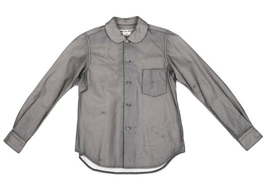 COMME des GARCONS Chiffon Layered Round Shirt Black Size XS
