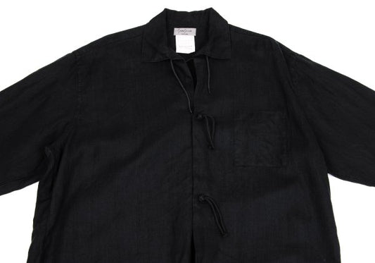 Yohji Yamamoto POUR HOMME Linen China Long Black Size M