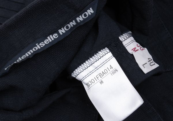Mademoiselle NON NON Cotton Shadow Blouse Navy Size 38M