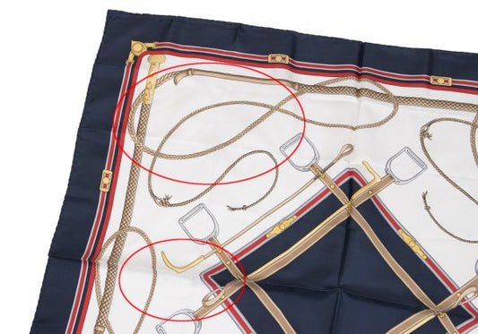 CELINE Reins Print Large Silk Scarf Multi