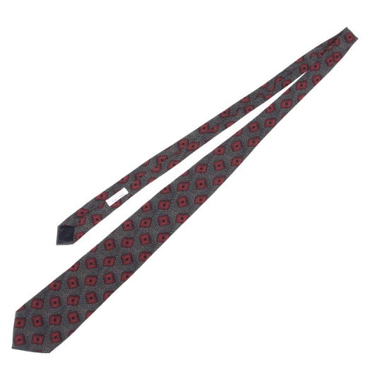 GIORGIO ARMANI Navy Red Pindot Print Silk Tie