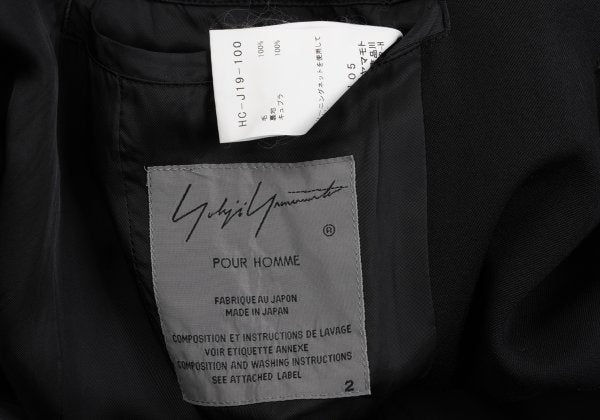 Yohji Yamamoto POUR HOMME 19AW Gabardine Jacket Black Size 2