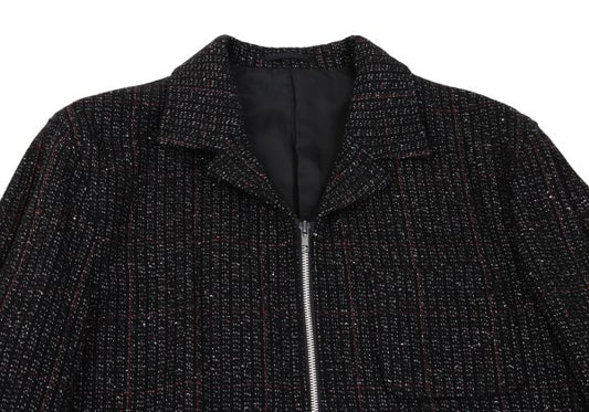 COMME des GARCONS HOMME Check Tweed Wool Jacket Black Size M