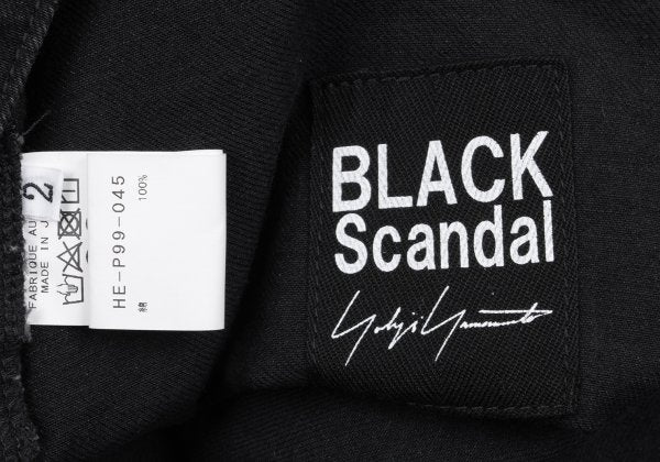 BLACK Scandal YY 22AW Hem Zip Baker Denim Black Size 2