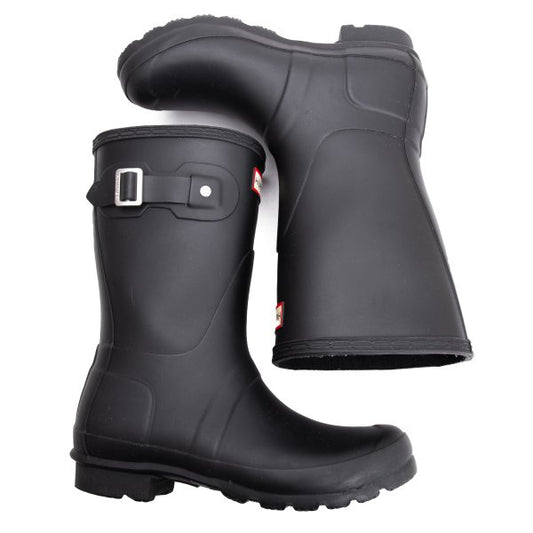 HUNTER Rubber Rain Boots Black Size 23CM