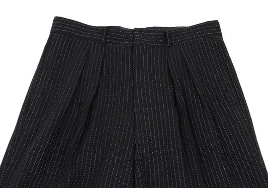 Jean Paul GAULTIER HOMME Wool Stitch Pants Black Size 48