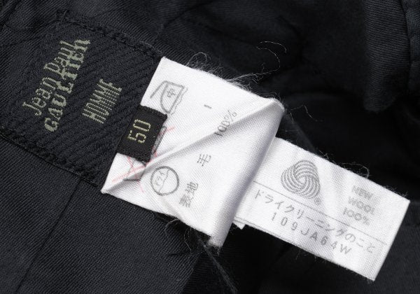 Jean Paul GAULTIER HOMME Wool Wide Pants Black Size 50