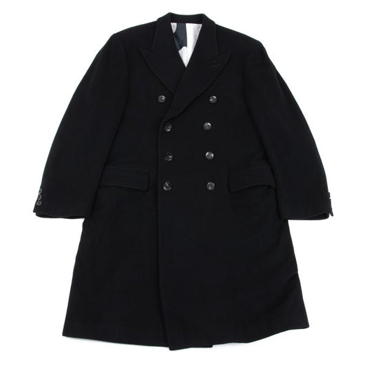 Jean Paul GAULTIER HOMME Black Graphic Melton Coat Size 48