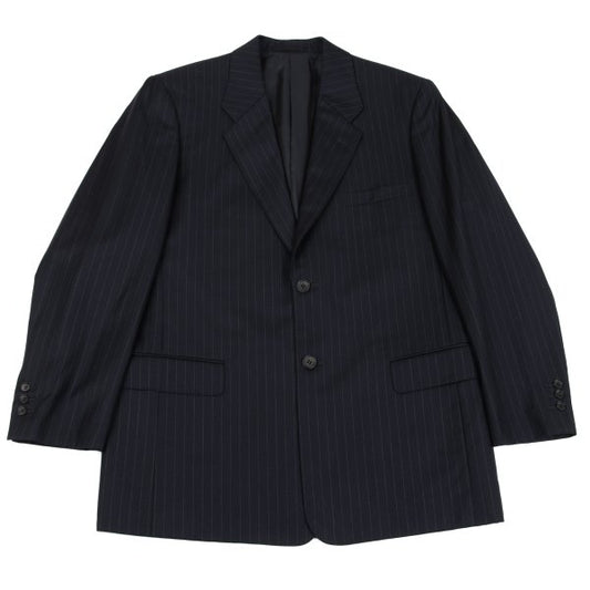 Papas GUABELLO SUPER130'S Wool Chalk Suit Navy Size 48M 52LL