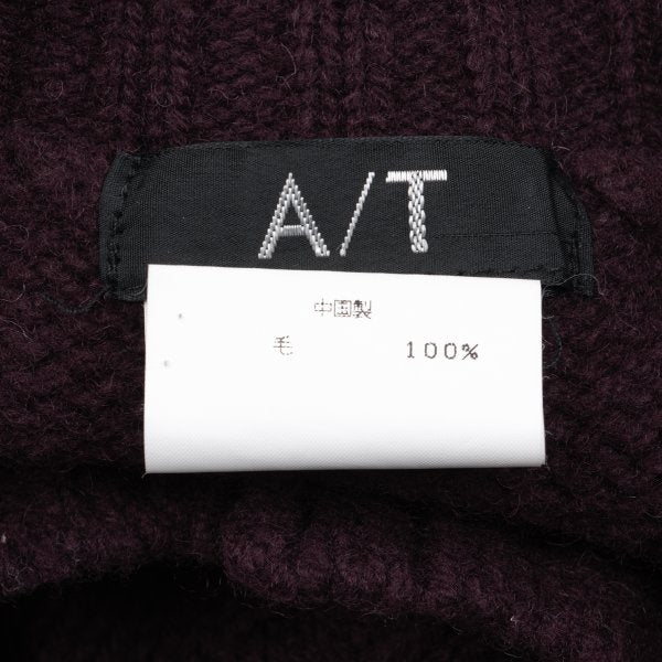 Atsuro Tayama A/T Wool Asymmetric Front Cardigan Red Size M
