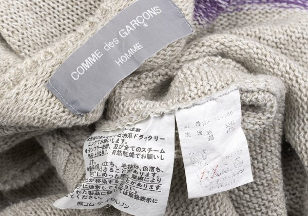 COMME des GARCONS HOMME Linen Cotton Sweater Beige Size M