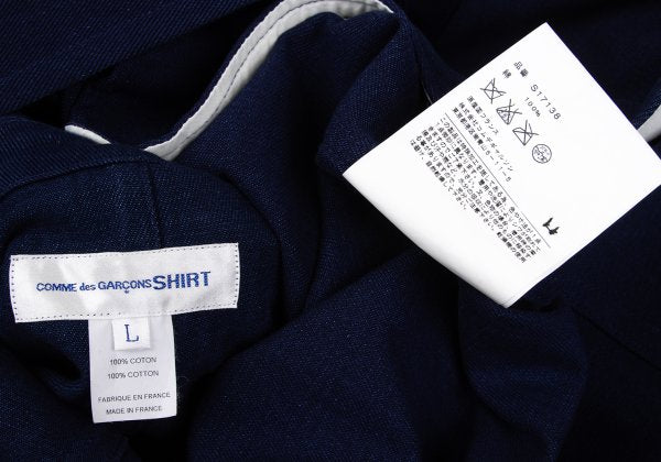 COMME des GARCONS SHIRT Indigo Cotton Jacket Blue Size L
