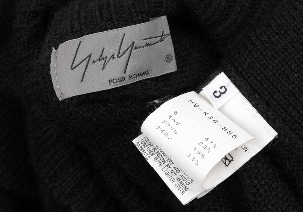 Yohji Yamamoto POUR HOMME 18AW Native Sweater Black Size 3