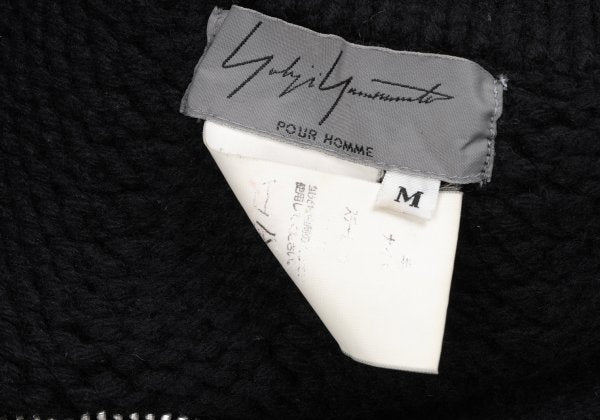 Yohji Yamamoto POUR HOMME Wool Blend Zip Jacket Black Size M