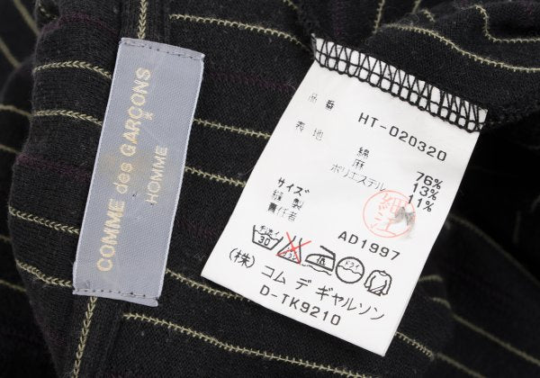 COMME des GARCONS HOMME Cotton Linen Hoodie Black Size M