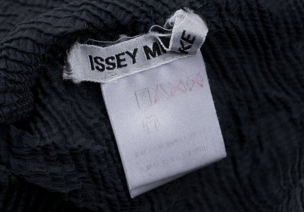 ISSEY MIYAKE Wrinkle Pleats High Neck Top Gray Size M