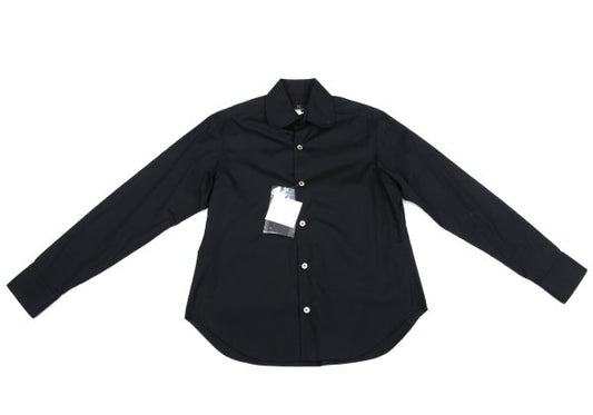 Y's Navy Cotton Round Collar Button-Up Shirt Size 3