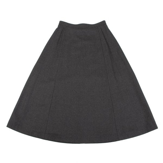 Mademoiselle NON NON Charcoal Pinstripe Wool Skirt Size 42LL
