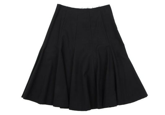 COMME des GARCONS Wool Cut-Off Waist Midi Skirt Black Size S