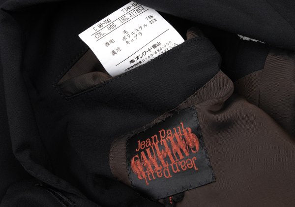 Jean Paul GAULTIER Wool Blend 3-Button Jacket Black Size 50