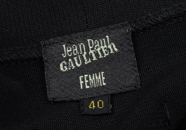 Jean Paul GAULTIER FEMME Fringe Power Cardigan Black Size 40