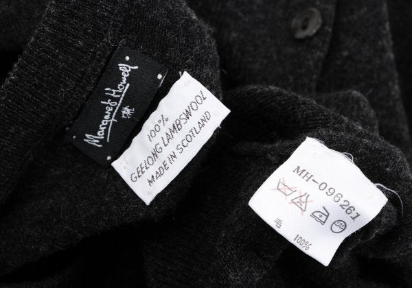 MARGARET HOWELL Charcoal Wool Round Collar Cardigan Size M