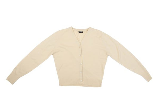 MARGARET HOWELL Wool Knit Cardigan Cream Size M