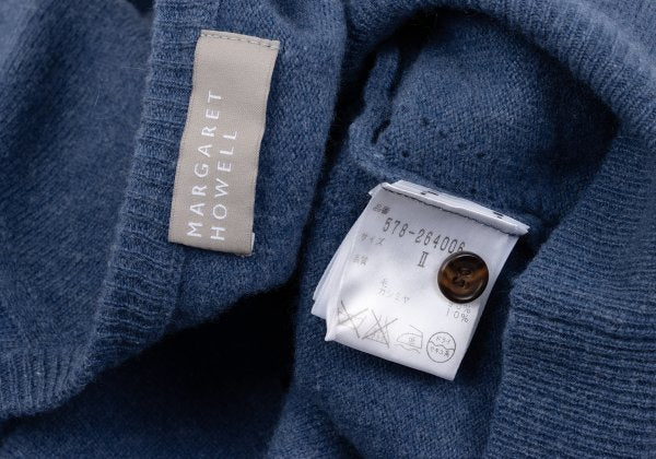 MARGARET HOWELL Cashmere Blend Wool Cardigan Blue Size 2