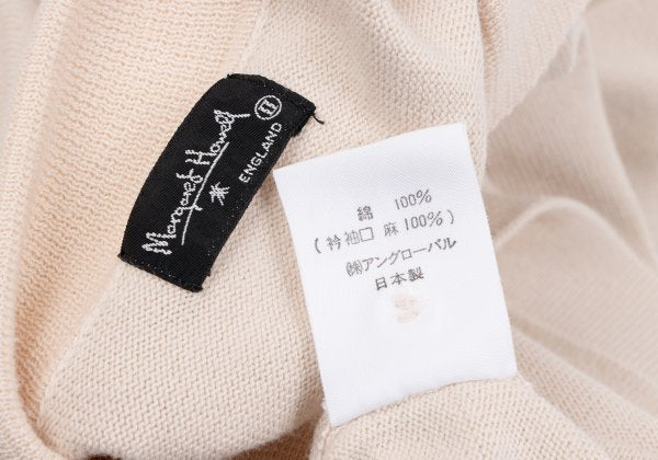 MARGARET HOWELL Light Pink Cotton Collared Cardigan Size M