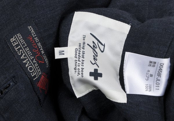 Papas Navy Linen 3-Button Jacket Size M