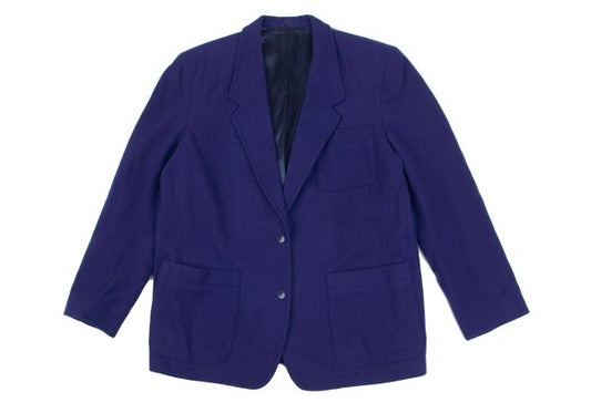 KENZO Wool Patch Pocket 2B Jacket Purple Size M