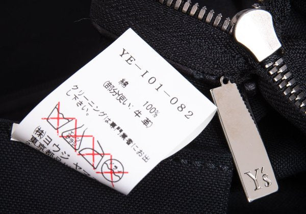 Y's Metal Embellished Cotton Shoulder Bag