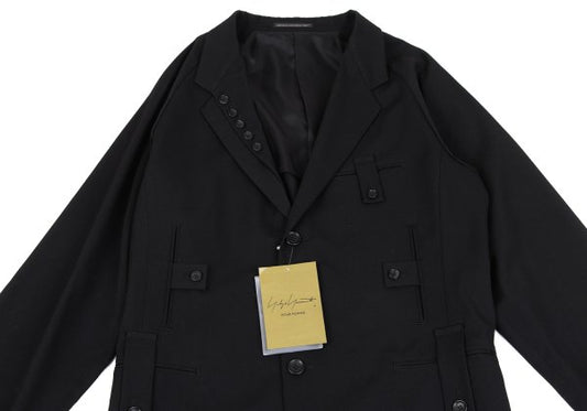 Yohji Yamamoto POUR HOMME Gabardine Jacket Black Size 3