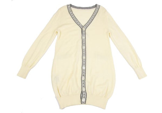 Jean Paul GAULTIER FOR SEPT PREMIERES Cardigan White Size 38