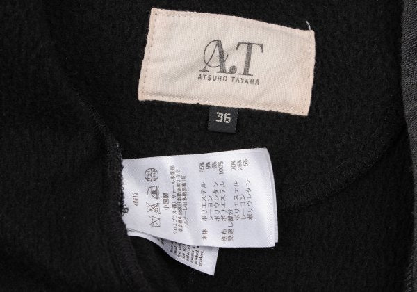ATSURO TAYAMA Pile Paneled Knit Coat Size 36