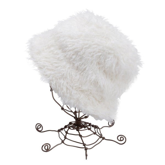 COMME des GARCONS SHIRT Faux Fur Hat White Size M