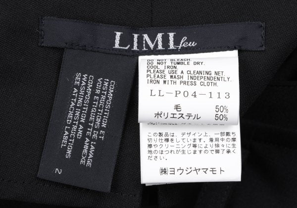 LIMI feu 25AW Wool Blend Pleated Wide Pants Black Size 2