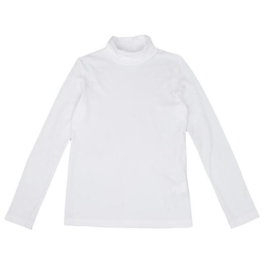 Y's Cotton Basic Turtleneck Long Sleeve Shirt White Size 2