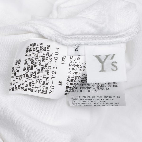 Y's Cotton Basic Turtleneck Long Sleeve Shirt White Size 2