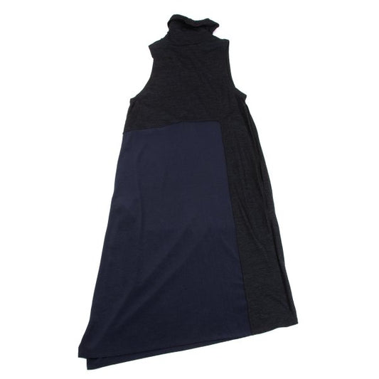 Y's 23AW Knit Crepe De Chine Sleeveless Dress Gray Size 1