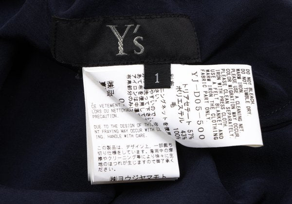Y's 23AW Knit Crepe De Chine Sleeveless Dress Gray Size 1