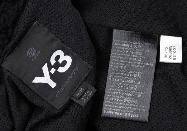 Y-3 Leopard Pocket Boa Fleece Jacket Black Size M