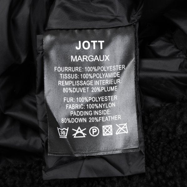 JOTT Reversible Hooded Boa Sleeve Patch Jacket Black Size M