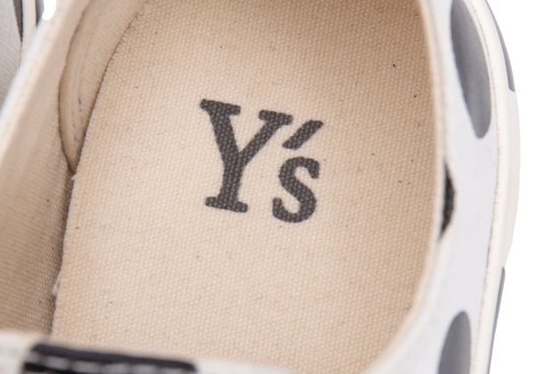 Y's Canvas Dot Print Low-Top Sneakers White Size 23CM
