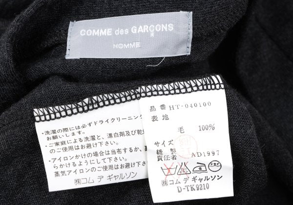 COMME des GARCONS HOMME Wool Knit Cardigan Dark Gray Size L