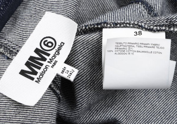 MM6 MAISON MARGIELA Cut-off V-Neck Blouse Indigo Size 38