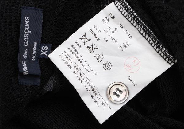 COMME des GARCONS HOMME 10AW Wool Cardigan Black Size XS